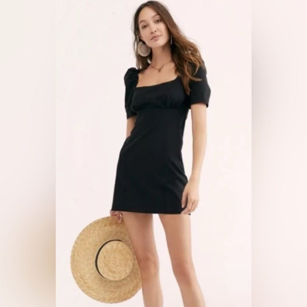 Free People Pera Black Mini Dress Women’s Size 4